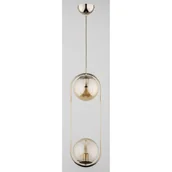 Lampy sufitowe - Alfa Oval 62250.54 lampa wisząca zwis 2x40W E14 złota - miniaturka - grafika 1