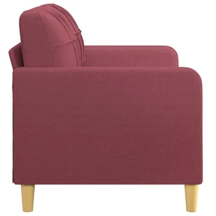 Sofa 2-osobowa, winna czerwień, 140 cm, tapicerowana tkaniną - Sofy i kanapy - miniaturka - grafika 5