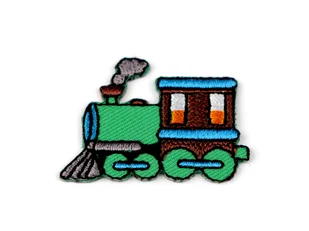 Naprasowanka z motywem Zielony Pociag 2,5x4 cm - Pasmanteria - miniaturka - grafika 1