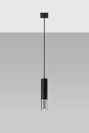 Lampy sufitowe - Sollux Lighting Lampa wisząca LOOPEZ 1 czarny/chrom - miniaturka - grafika 1