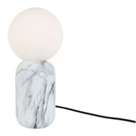 Noże stołowe - Biała lampa stołowa w dekorze marmuru Leitmotiv Gala, wys. 32 cm - miniaturka - grafika 1