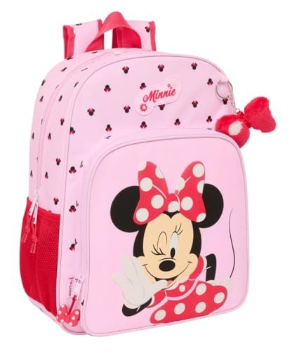 Safta MINNIE MOUSE NAIVE - Plecak szkolny dla dzieci, plecak dziecięcy, plecak dziecięcy, odpowiedni do wózka, idealny dla dzieci w wieku szkolnym, wygodny i wszechstronny, jakość i wytrzymałość, 33 x