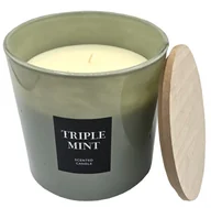 Świece - Świeca zapachowa w szkle duża triple mint 720g 15x15 cm - miniaturka - grafika 1