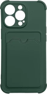 Card Armor Case etui pokrowiec do Xiaomi Redmi 10X 4G / Xiaomi Redmi Note 9 portfel na kart silikonowe pancerne etui Air Bag zielony - Portfele - miniaturka - grafika 1