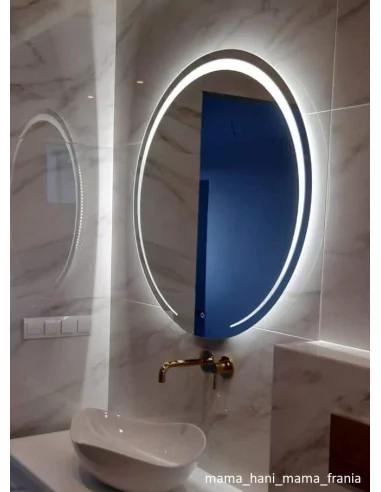Lustro okrągłe łazienkowe z podświetleniem - NELA LED, Dostępne wymiary: Średnica 120cm