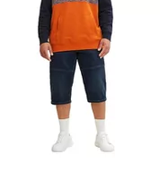 Spodenki damskie - TOM TAILOR Męskie Krótkie spodenki jeansowe za kolano o długości do kolan 1033438, 10173 - Dark Stone Blue Black Denim, 40 - miniaturka - grafika 1