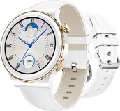 Smartwatch - Rubicon E92 pasek skórzany + silikonowy Biały - miniaturka - grafika 1