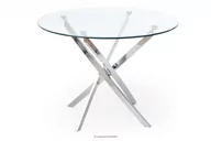 Stoły - Szklany stół okrągły 100cm HANER - miniaturka - grafika 1