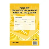 Druki akcydensowe - Druk offsetowy paszport techniczno-remontowy maszyny/urządzenia A4/10 kartek TYPOGRAF /02185/ - miniaturka - grafika 1