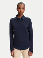 Swetry damskie - Tommy Hilfiger Sweter WW0WW44984 Granatowy Regular Fit - miniaturka - grafika 1