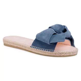 Espadryle damskie - Espadryle MANEBI - Sandals With Bow  K 1.3 J0  Jeans Niebieski - grafika 1