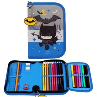 Piórniki - Batman Piórnik Jednoklapowy Z Wyposażeniem, Z Brelokiem Uniwersalny - miniaturka - grafika 1