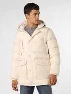 Kurtki męskie - Tommy Hilfiger Parka męska Mężczyźni Sztuczne włókno biały jednolity, S - miniaturka - grafika 1