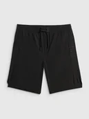 Kąpielówki męskie - 4F Spodenki plażowe boardshorty męskie - czarne XXL - miniaturka - grafika 1