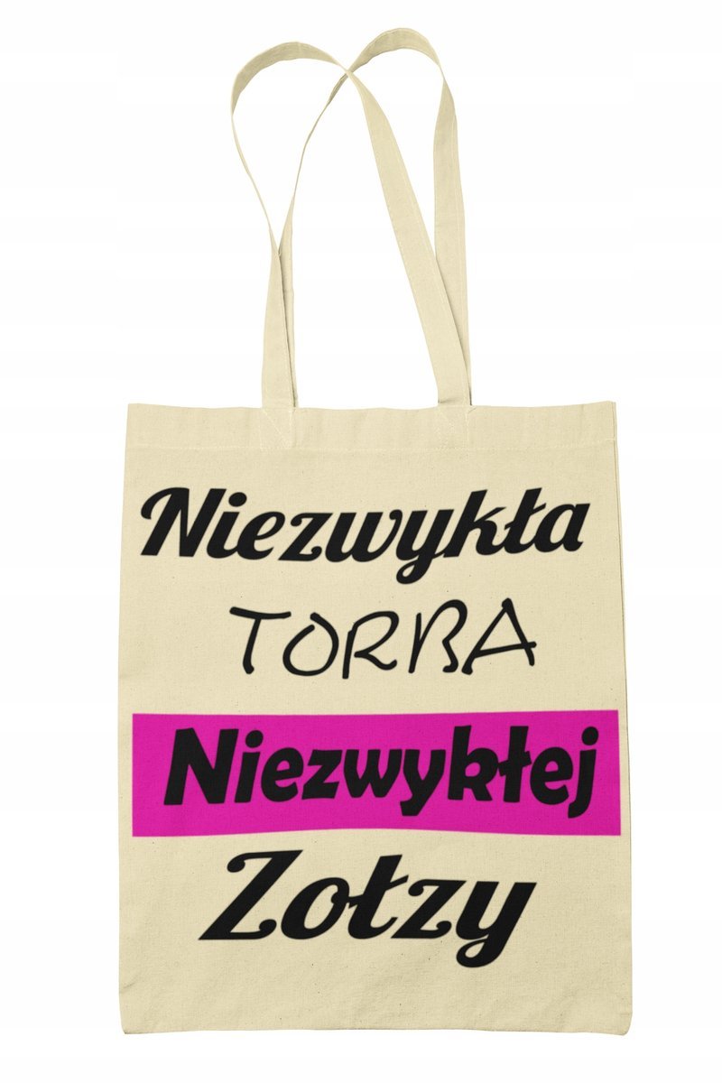 Torba Shopper-materiałowa-na ramie- śmieszny napis