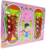 Gry planszowe - TPK1, zabawka edukacyjna Nawlekanka puzzlowa z butami - miniaturka - grafika 1
