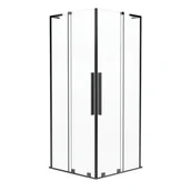 Kabiny prysznicowe - Kabina prysznicowa kwadratowa 90x90x200 cm gun metal Pure Durasan - miniaturka - grafika 1