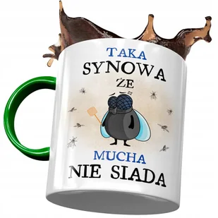 Kubek Zielony Dla Synowej Żony Syna Prezent z Nadrukiem ze Zdjęciem + Opakowanie na prezent (wzór 02) - Kubki - miniaturka - grafika 1