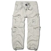 Spodnie sportowe męskie - Spodnie turystyczne męskie Brandit Bojówki Pure Vintage Białe - miniaturka - grafika 1