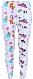 Spodnie i spodenki dla dziewczynek - Szaro-marmurkowe legginsy Atomówki - grafika 1