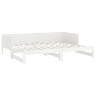 Lumarko Łóżko rozsuwane, białe, lite drewno sosnowe, 2x(80x200) cm - Łóżka - miniaturka - grafika 10