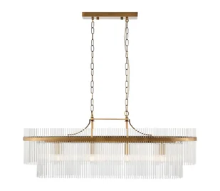 Endon 112573 - Żyrandol na łańcuchu MARIETTA 4xE14/6W/230V mosiądz/przezroczysty - Lampy sufitowe - miniaturka - grafika 1