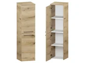 Szafki łazienkowe - Słupek Łazienkowy ATHD 35 cm 2D Lewy - Dąb Evoke Coast Mat - Uchwyty Stal Szczotkowana - miniaturka - grafika 1