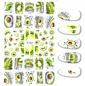 Ozdoby do paznokci - Naklejki Do Zdobienia Paznokci Wzory Awokado  F-765 - miniaturka - grafika 1