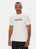 Koszulki męskie - Calvin Klein T-Shirt Outline Tape Graphic LV04RC852G Biały Regular Fit - miniaturka - grafika 1