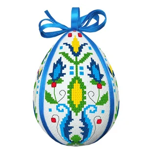 Haft krzyżykowy - Zestaw do haftu - Pisanka kaszubska I - Pasmanteria - miniaturka - grafika 1