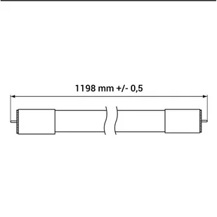 Świetlówka LED ORO-T8-120-GLASS-BZ-II 2250lm 6500K 1200mm 18W - Świetlówki - miniaturka - grafika 2