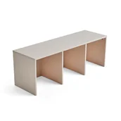 Meble do szkół i przedszkoli - Ławka RICO, biały pigment - miniaturka - grafika 1