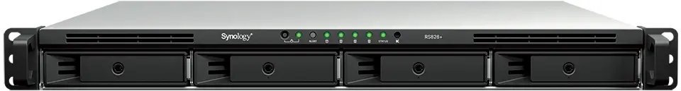 Serwer plików Synology RS826+ Ryzen V1500B 4GB 4-zatokowy bez dysków 1U 4x 1GbE USB3