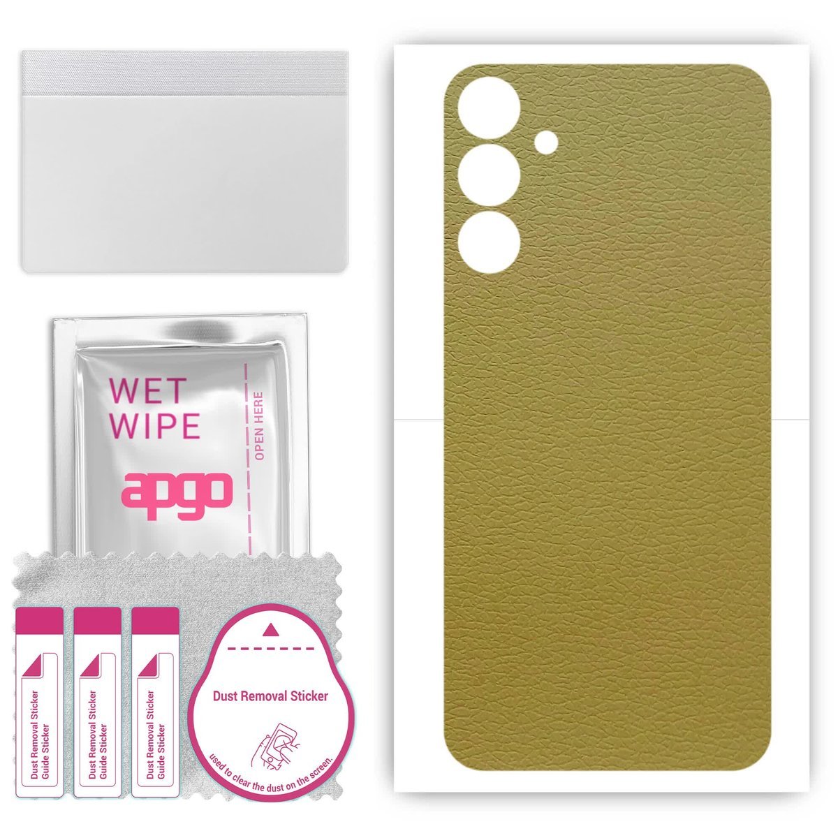 Folia naklejka skórka strukturalna na TYŁ do Samsung Galaxy A15 5G - Skóra Oliwkowa - apgo SKINS