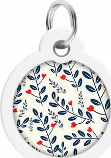 Collar WAU DOG SMART ID ADRESÓWKA KOŁO śr. 30mm MOTYW ROŚLINNY - Odblaski i adresówki - miniaturka - grafika 1