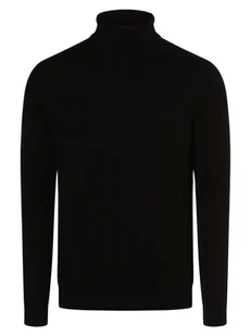 Selected Sweter męski Mężczyźni Bawełna czarny jednolity, S - Swetry męskie - miniaturka - grafika 1