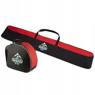 ZESTAW POKROWIEC PLECAK TORBA NA NARTY+BUTY CZERWONY 160 - Torby sportowe - miniaturka - grafika 1