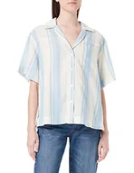 Koszulki i topy damskie - Wrangler Damska koszulka oversize Resort Blouse, Omphalodes Blue, L - miniaturka - grafika 1