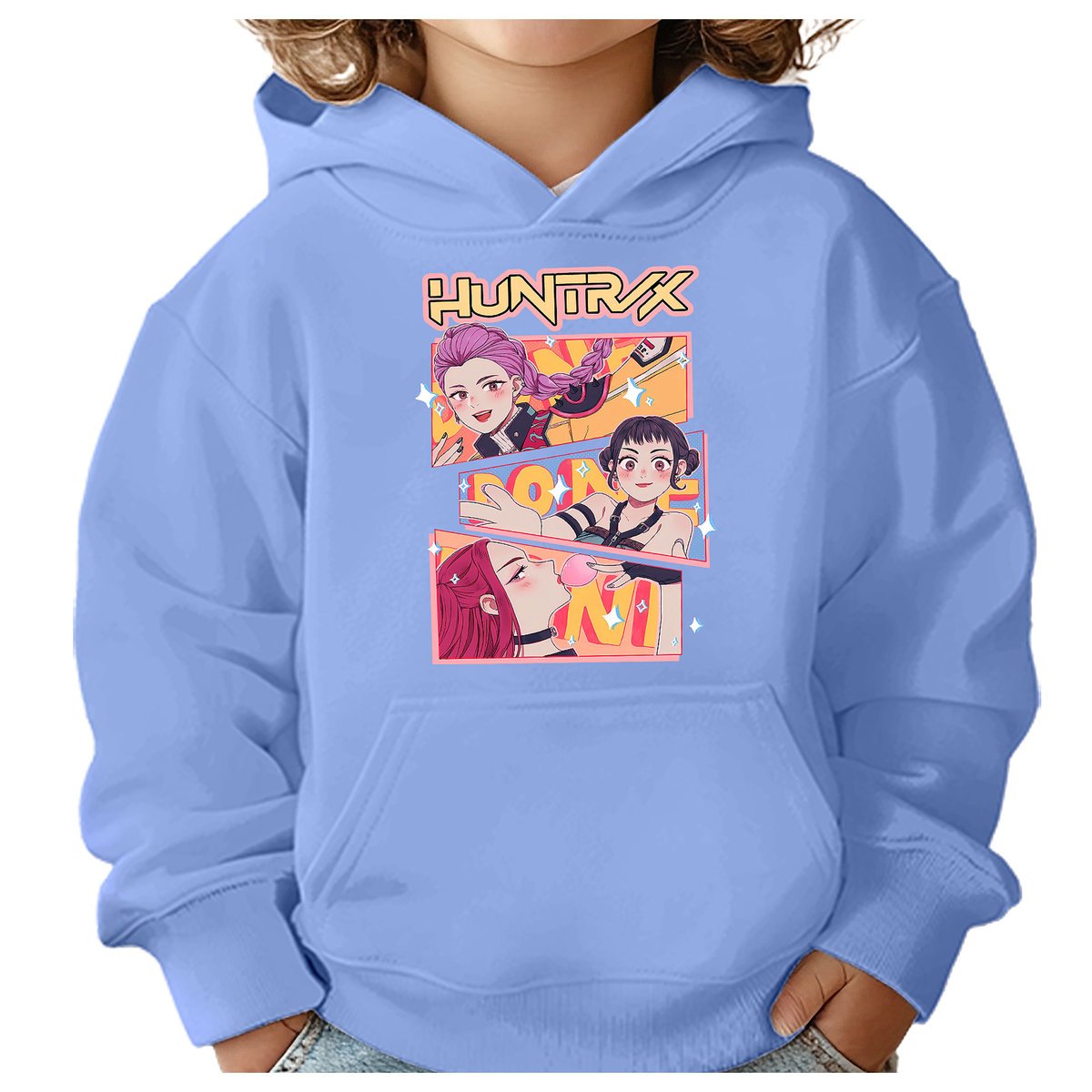 BLUZA DZIECIĘCA KPOP DEMON HUNTERS HUNTRIX 134-140 Z KAPTUREM BAWEŁNIANA