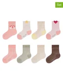 Skarpetki dla dzieci - camano Skarpety (8 par) w kolorze jasnoróżowo-żółto-jasnobrązowym - miniaturka - grafika 1