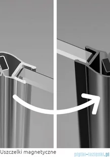 Radaway Essenza Black Kdj kabina 100x100cm prawa szkło przejrzyste 1385040-54-01R/1384052-01-01 - Kabiny prysznicowe - miniaturka - grafika 15