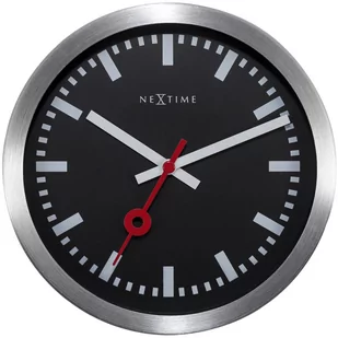 Nextime Zegar ścienny/stojący z indeksami (czarny, 19 cm) Station - Zegary - miniaturka - grafika 1