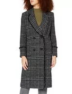 Płaszcze damskie - Replay Damski płaszcz z mieszanki wełny, 010 czarny i szary, L - miniaturka - grafika 1