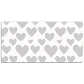 Podkładki na biurko - Ochronna podkładka na biurko Szare serca 120x60 cm, Dywanomat - miniaturka - grafika 1