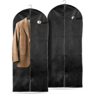 2x Pokrowiec na Ubrania Odzież Garnitur Koszulę Płaszcz Sukienkę Ochronny - Pokrowce na ubrania - miniaturka - grafika 1