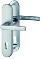 Klamki - Komplet klamek Hamburg do drzwi zewnętrznych w kolorze stalowym F9 - miniaturka - grafika 1