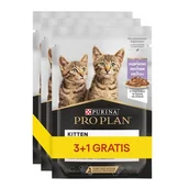 Mokra karma dla kotów - Purina Pro Plan dla kota Cat Junior saszetka 4x85g 3+1 gratis - miniaturka - grafika 1