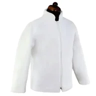 Moda i Uroda OUTLET - Biała bluza polarowa z polaru dla chłopca chłopięca do Komunii Świętej komunijna białe bluzy komunijne BKC46-152 - miniaturka - grafika 1