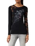 Koszulki i topy damskie - Spiral - FATAL ATTRACTION - Koronkowy top - na jedno ramię - czarny - XXL - miniaturka - grafika 1