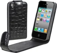 Etui i futerały do telefonów - Etui na telefon komórkowy o wyglądzie krokodyla do telefonu komórkowego iPhone 4 / 4s czarny - miniaturka - grafika 1